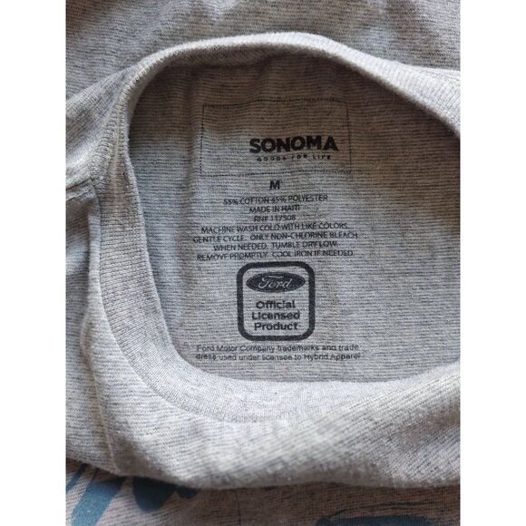 Sonoma Ford Mustang Graphic TShirt M Gray Official Licensed Grunge Streetwear - Picture 3 of 5